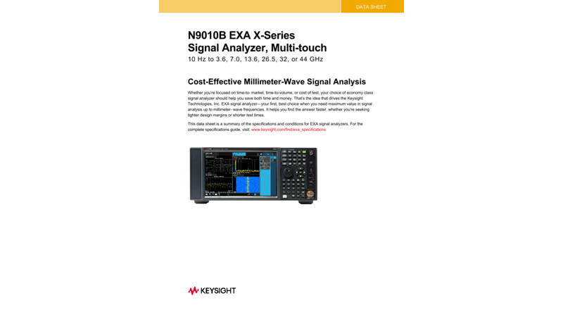 N9010B EXA X-Series Signal Analyzer, Multi-touch